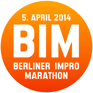 Logo des Berliner Impro Marathons 2014